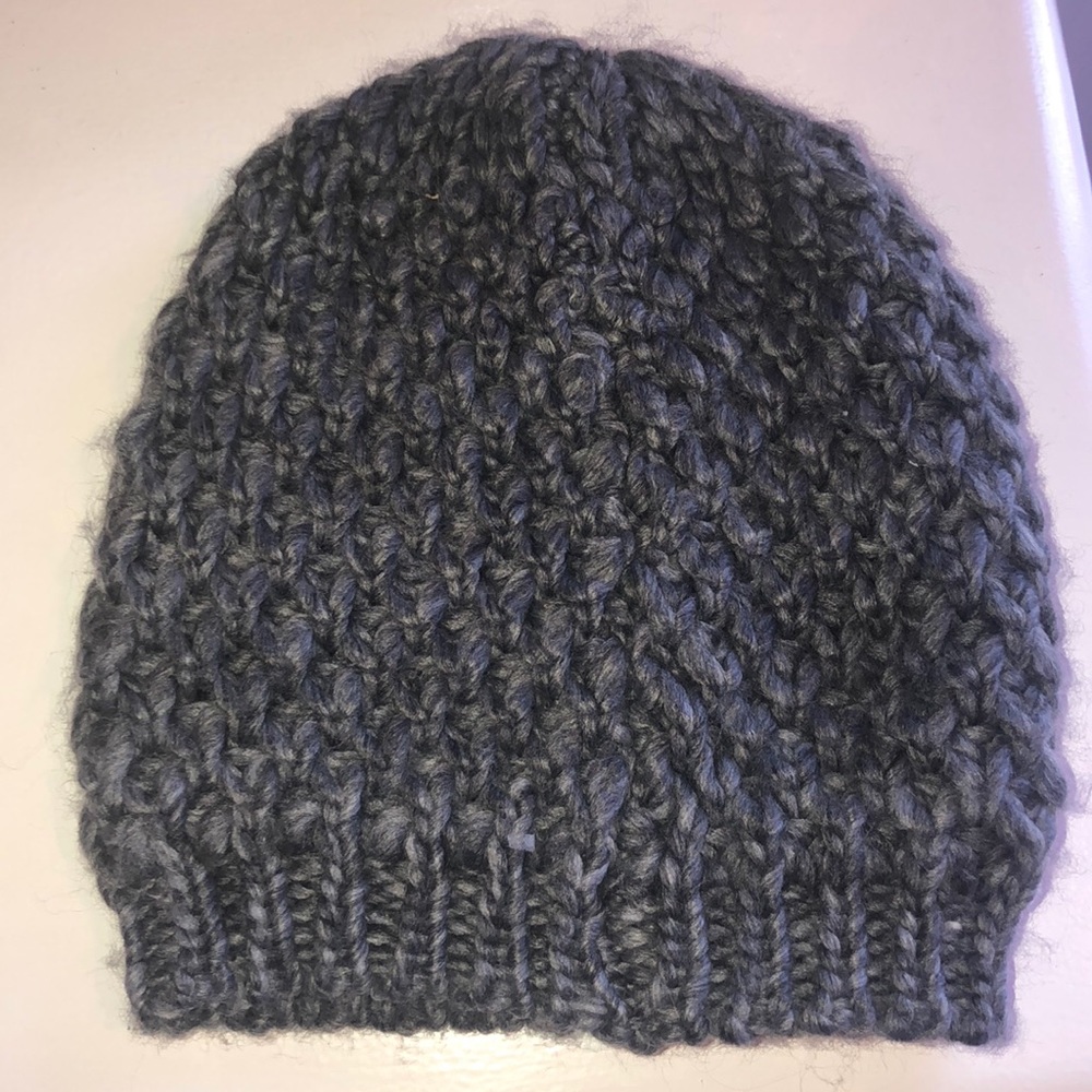 Gray knitted beanie